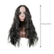 thumbnail image 3 of Pelucas con flequillo para mujer, peluca ondulada suelta, negra, de longitud media, con cabello rizado, peluca de simulación para mujer, fibra química, seda de alta temperatura. Una regla., 3 of 3