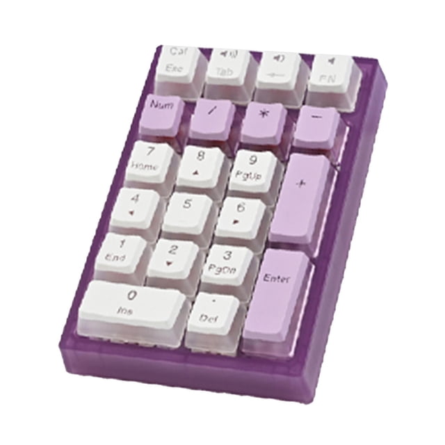 lionlar Mechanical Numerical Plug and Play Number Pad for Office Travel Notebook Desktop Violet