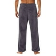 thumbnail image 4 of Nestiefly Men's Soft Fleece Joggers - Cozy Plush Lounge Pants with Pockets, Thickened Sleepwear Dark Gray L, 4 of 5