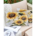 thumbnail image 6 of Retro Sunflower Floral Throw Pillow Cover 16 x 24 Inch Decorative Pillow Cover Spring Botanical Flowers Lumbar Pillowcase Seasonal Rectangle Cushion Case for Couch Sofa Bed Living Room, 6 of 7