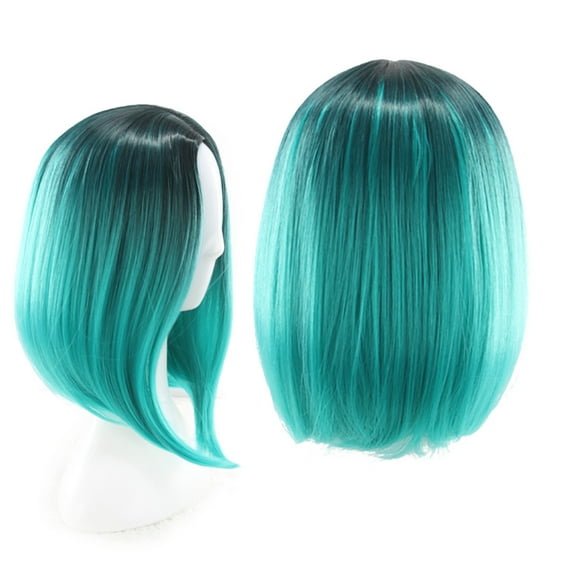 Raindrops Bob Wig 1Pack Short Straight Synthetic Fiber for Women Cosplay Bob Wigs for