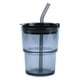 thumbnail image 1 of Billuyoard Taza de café de vidrio de amplias aplicaciones, tazas de café helado para jugo de café y té con pajita y tapa, taza de té helado Mostrada Gris humo+tapa+pajita, 1 of 6