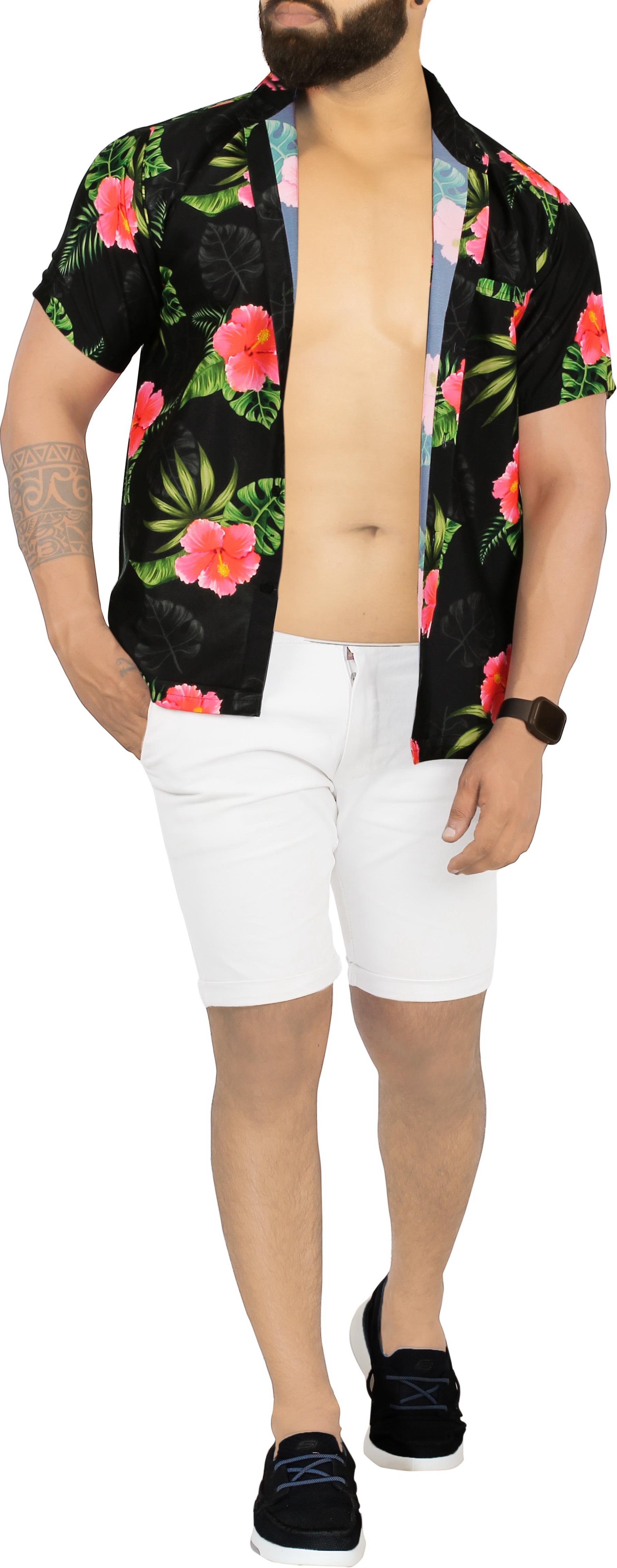 LA LEELA Mens Hawaiian Holiday Shirt Short Sleeve Button Down