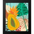 thumbnail image 2 of Vess, June Erica 12x14 Black Modern Framed Museum Art Print Titled - Graphic Jungle II, 2 of 5