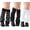 Black+white+black Grey, variant on 3/6 Pairs Y2K Leg Warmers - Kawaii Star Knitted Flared Leg Socks for Goth, E-Girl, Ballet & Streetwear