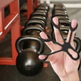 thumbnail image 2 of TIELUTT Five Finger Silicone Tension Finger Trainer Tension Training Hand Strength Silicone Tension Rope Grip Door Stretch Strap for Yoga Handstand Support Memory Foam Yoga and Strap Cork Yoga Bags, 2 of 5