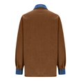 thumbnail image 5 of Women Denim Lapel Waffle Sweater Long Sleeve V Neck Button Down Pullover Knit Polos Shirt Casual Fall Outfits, 5 of 6