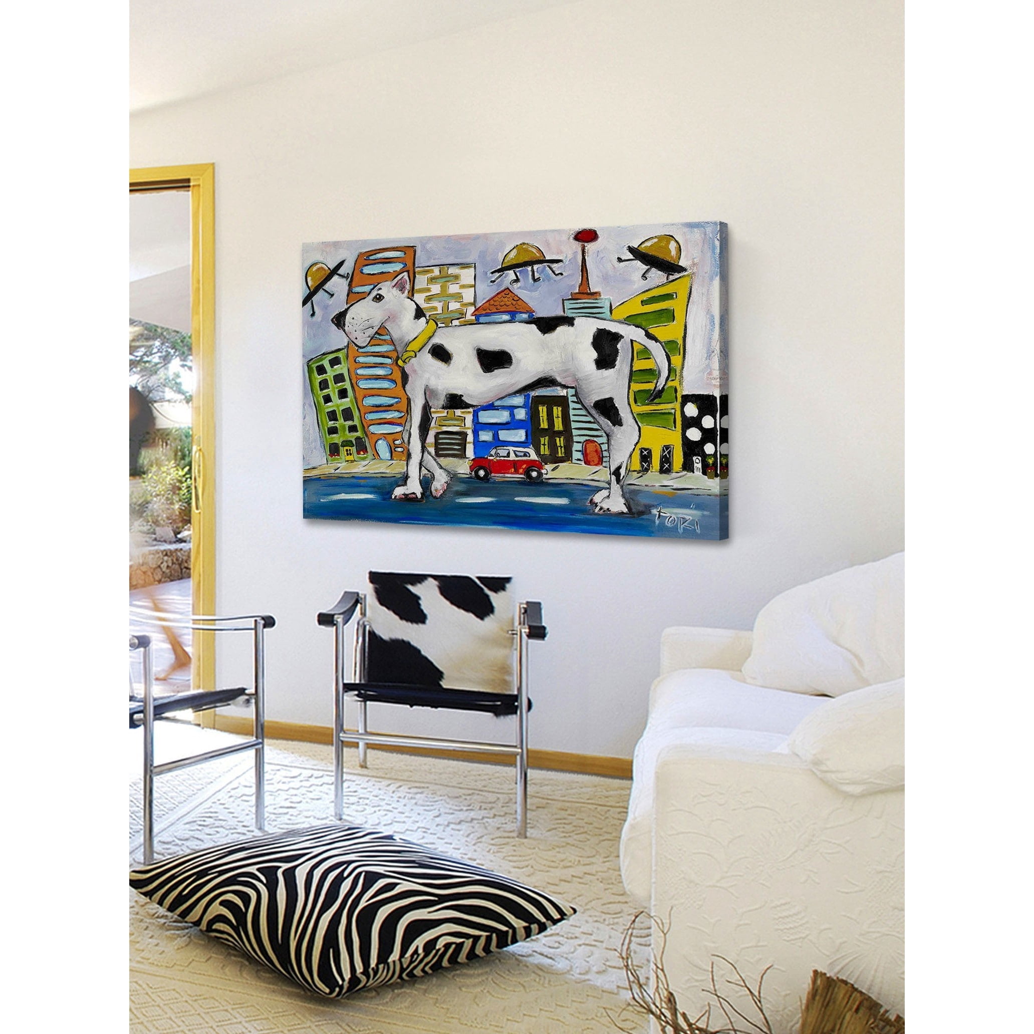 MARMONT HILL  - "Urban Abduction" by Tori Campisi Painting Print on Canvas - Multi-Color 18 x 12