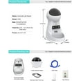 thumbnail image 6 of Alla Pets Dogs and Cats Feeder, Smart Automatic Pet Feeder Food Bowl Tank, Auto Pet Dry Food Dispenser 1~39 Portions Meal for Small and Large Pets (White), 6 of 8