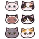 thumbnail image 1 of 6 piezas de fieltro aislante para gatos, lindos posavasos, tapetes de silicona, tapetes antideslizantes, tapetes para cuencos, manteles individuales, 1 of 5