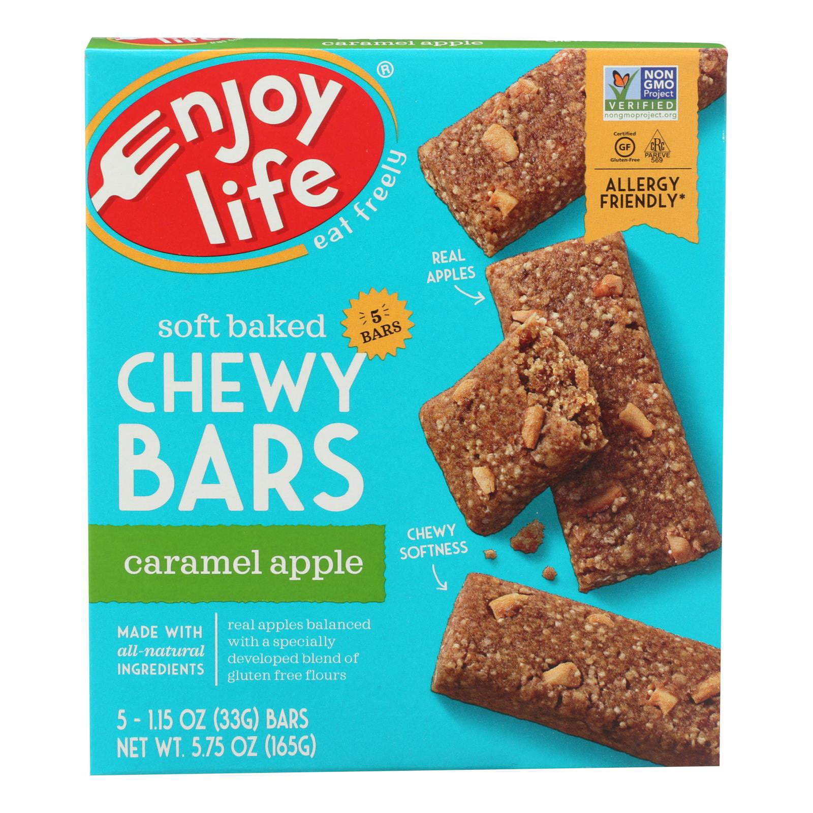 Pack of 6 Grocery Enjoy Life Caramel Apple Chewy Bars 