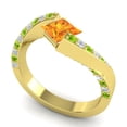 thumbnail image 2 of 1.20 Carat Elegant Natural Diamond Citrine & Peridot Gemstone Bridal Ring for Ladies Solid 18K Yellow Gold Size 11.5 by Diamond-Capitals, 2 of 8