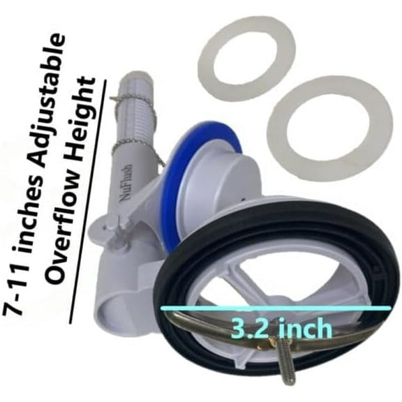 American Standard Cadet 3 Flush Valve Replacement for One Piece Toilets Model - #2403 with 2 Extra Seals by NuFlush