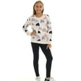 thumbnail image 2 of Pink Angel Girls’ 2-Piece Fleece Sweatshirt and Legging Set – Cozy Fall & Winter Outfit with Stylish Prints, 2 of 11