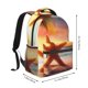thumbnail image 2 of Balery Starfish Sunset Sea Beach Mochila Escolar Impresa, Mochila Ligera para Viajes Casual, Mochila Duradera y Cómoda Multifuncional, Mochila para Laptop-One Size, 2 of 5
