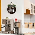 thumbnail image 2 of Eveokoki 11" Coffee Sign Decor Rustic Farmhouse Wooden Retro Plaque Coffee Bar Decor Coffee Lover Coffee Station Decor Home Office Kitchen Wall Decor Black, 2 of 5