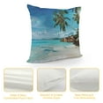 thumbnail image 4 of Orinice Palm Trees Beach Blue Sky Graphic Decorative Cushion Cover 22x22in, 4 of 5
