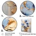 thumbnail image 3 of Designart "Petals Of Elegant Gold And Blue Pansies II" Pansies Floater Framed Wall Decor, 3 of 5