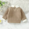 thumbnail image 7 of Spazoro Toddler Girls Boys Sweaters, Casual Thickening Long Sleeve Crew Neck Warm Shirts for Child Girls Khaki Size 6 Months, 7 of 7