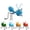 Blue, variant on Ant Decor Metal Wall Art Garden Decoration, 3D Wall Sculptures, Colorful Hanging Metal Sculpture Ant Decor for Indoor Outdoor Statues Yard Fence Ornaments