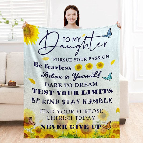 WISH TREE to My Daughter Blanket, Birthday Gifts for Daughter Soft