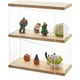 thumbnail image 1 of Vitrina de acrílico de dos niveles con base de madera. Caja organizadora para coleccionables. Exhibidor de madera transparente., 1 of 9