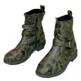 thumbnail image 2 of Styesk Bottes pour Femmes Mode Femmes Imprimé Chaussures d'Hiver Décontractées Bottes Mi-Mollet à Talons Bas pour Femmes Bottes de Travail pour Femmes, 2 of 7