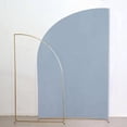 thumbnail image 3 of BalsaCircle 8x5 feet Dusty Blue Matte Fitted Spandex Half Moon Wedding Arch Backdrop Stand Cover Party Events Decorations, 3 of 7