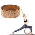 thumbnail image 4 of Roue Arrière de Yoga Roue de Yoga Rouleau en Liège Roue de Yoga pour Flexibilité Extensible Pends le Dos Profond Pose de Yoga Bois, 4 of 7