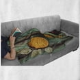 thumbnail image 6 of Spice Soft Flannel Fleece Throw Blanket, Illustration of Bowls and Spoons Arranged Traditional Cultural Vibes Scented, Cozy Plush for Indoor and Outdoor Use, 50" x 70", Multicolor, by Ambesonne, 6 of 6