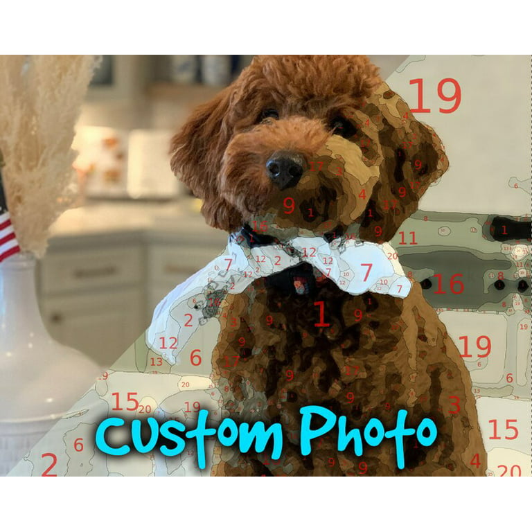 Paint by Numbers Kit Custom Pet Portrait Paint Your Photo Dog