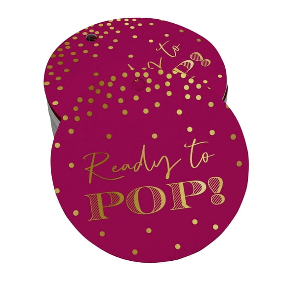 Inkdotpot Pack Of 100 Real Gold Foil Paper Tags Ready To Pop Baby Shower Favor Hang Tags