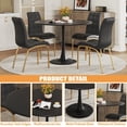 thumbnail image 4 of 5-Piece Dining Table Set, 31.5" Round Tulip Pedestal Dining Table and 4 Ergonomically Designed PU Chairs, Dining Table Set for Kitchen, Living Room, Office, 4 of 7