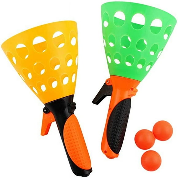 CHUANK Catch Ball Games with 2 Launcher Baskets and 3 Balls Fun Outdoor Indoor Backyard Games for Kids and Adults Best Gift for 3 4 5 6 Year Old Boys & Girls