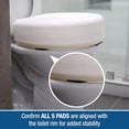 thumbnail image 2 of HealthSmart Portable Elevated Raised Toilet Seat Riser That Fits Most Standard Seats, 15”L x 15”W x 5”H, Holds up to 300 Pounds, White, 2 of 11