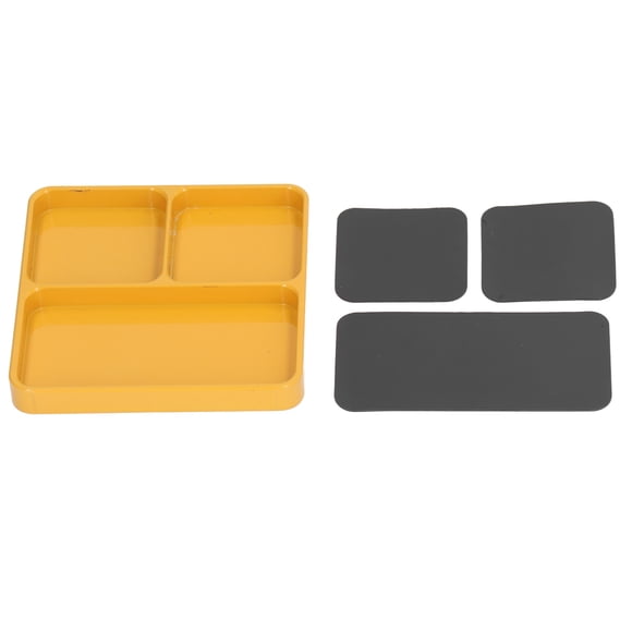 Bandeja magnética resistente al calor de 13,8 x 11 x 2 cm, aleación de aluminio, fácil limpieza, soporte para tornillos, herramienta para proyectos de bricolaje