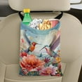 thumbnail image 5 of Yuyamidu Hummingbird Car Trash Bags for Front Seat Back Seat Flower Car Garbage Bag Fit SUV Truck Interior Organizer Collapsible Auto Waster Container Car Accessories, 5 of 7