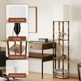 thumbnail image 3 of SUNMORY 63'' Floor Lamp with Shelves, LED Standing Lamp 1000 LUmens, Shelf Floor Lamp for Living room, Morden Lamp for Bedroom, Lamp with Storage Dustproof, UL Certified, Brown, 3 of 21