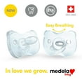 thumbnail image 1 of Medela Baby new SOFT SILICONE one-piece Pacifier designed to support baby's natural suckling, BPA free, Lightweight and orthodontic. 0-6 mo Boy, 1 of 8
