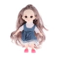 thumbnail image 1 of 16cm 13 Muñeca Articulada con Juguetes de Bricolaje con Conjunto Completo Ropa Peluca Maquillaje, el para Niñas Cabello rizado gris, 1 of 7