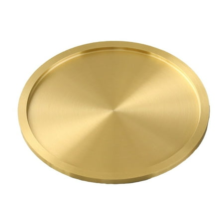 

SUKIY Premium Brass Coasters - Stylish Round Mug Tea And Wine Glass Serving Pads