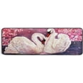 thumbnail image 5 of Dreamtimes Swans Pink Flowers Hallway Runner Rug 2'x6' Kitchen Rug with Rubber Backing Valentines Oil Painting Non Slip Entryway Rug Runner Washable Soft Area Rug for Hallway Bedroom Kitchen Decor, 5 of 6