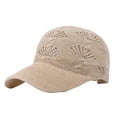 thumbnail image 2 of Helii Breathable Mesh Baseball Cap for Women Hollow Knit Summer Sun Hat, Lightweight Quick Dry Sport Cap with Curved Brim, Outdoor Travel Adjustable Casual Hat Beige,M, 2 of 4