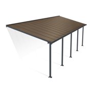 Palram - Canopia Olympia 10 x 30 Patio Cover - Gray/Bronze