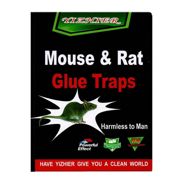 Mouse Glue Board Mouse Glue Traps para cocina/hogar/restaurante/bar (negro)