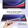 thumbnail image 3 of JETech Case for Samsung Galaxy Tab S9 11 Inch with S Pen Holder, Soft TPU Tri-Fold Stand Protective Tablet Cover, Support S Pen Charging, Auto Wake/Sleep (Light Purple), 3 of 6