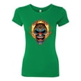 thumbnail image 2 of Flaming Laughing Fierce Clown | Womens Cars and Trucks Slim Fit Junior Tee, Kelly, Large, 2 of 3