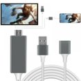 thumbnail image 2 of USB Type Cable Adapter 1080P HD TV HDTV Mirroring &Charging Cable Converter  Smartphones Digital AV Video Mirroring Phone to TV/Projector/Monitor (Black), 2 of 9