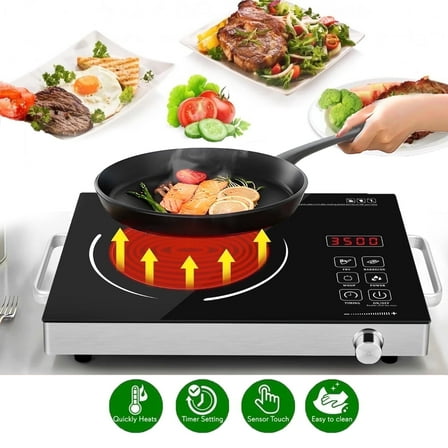 SAVALETOR 3500W Hot Plate Electric Ceramic Stove Infrared Induction Cooker Home Cooktop Cooking Furnace US 110V
