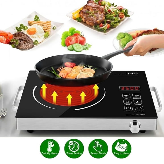 SAVALETOR 3500W Hot Plate Electric Ceramic Stove Infrared Induction Cooker Home Cooktop Cooking Furnace US 110V